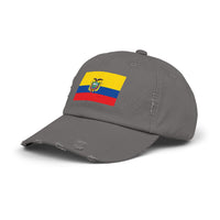 Ecuador-Flagge-Cap im Used-Look, Unisex-Freizeitmütze, Baseballkappe im Used-Look, Geschenk für Reisende, Sommeraccessoire, Outdoor-Ausrüstung