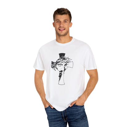 (Cristian) Unisex-T-Shirt aus stückgefärbtem Material