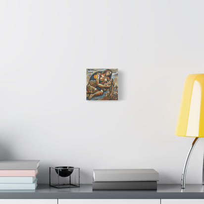 Abstract Mother and Child Matte Canvas Wall Art — Stretched 1.25