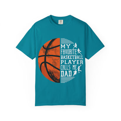 Mein Lieblingsbasketballspieler nennt mich Papa – T-Shirt, Unisex-Sportshirt, Geschenk für sportbegeisterte Väter, Vatertag, Basketball-Fan-Shirt