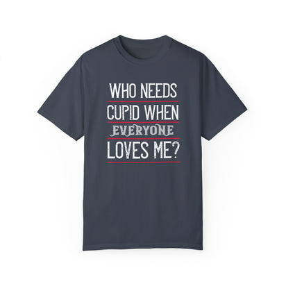 (Valentinstag) Unisex-T-Shirt aus stückgefärbtem Material