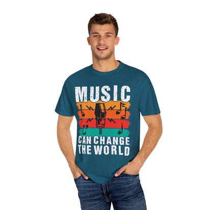 (Música)Camiseta unisex teñida en prenda