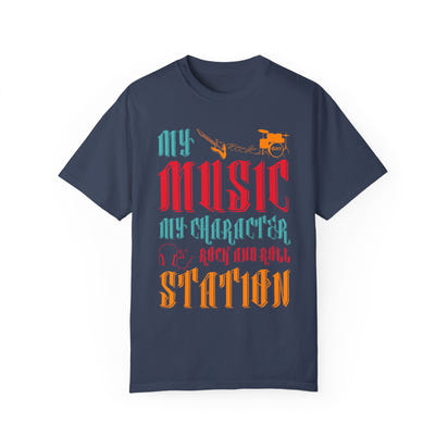 (Música)Camiseta unisex teñida en prenda