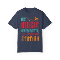 (Música)Camiseta unisex teñida en prenda