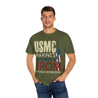 Camiseta unisex militar teñida en prenda
