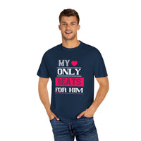 (Valentinstag) Unisex-T-Shirt aus stückgefärbtem Material