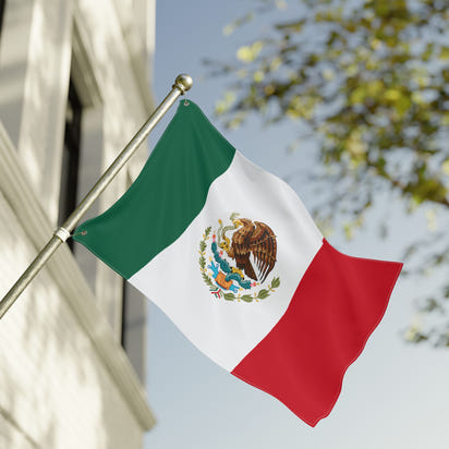 Mexikanische Doppelflagge, farbenfrohe Heimdekoration, Gartenparty-Dekoration, Festtagsgeschenk