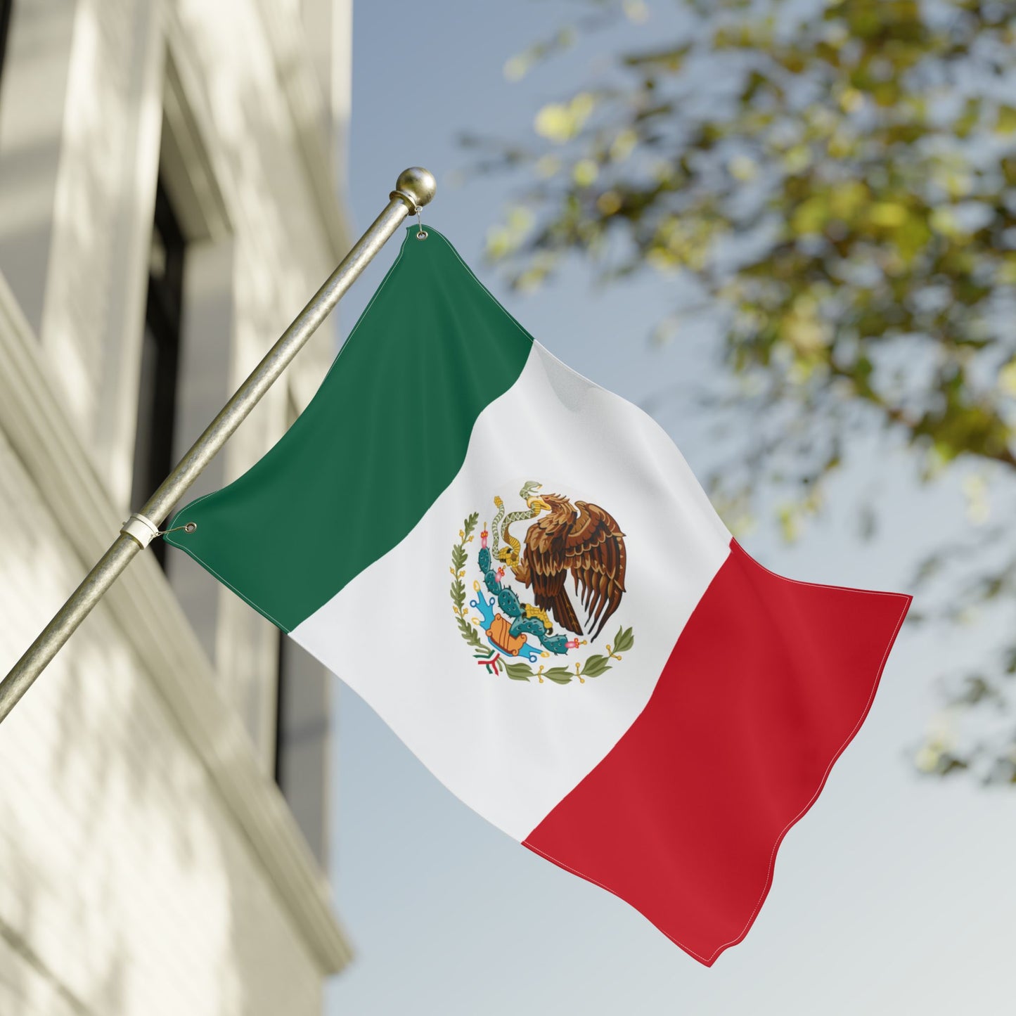 Mexikanische Doppelflagge, farbenfrohe Heimdekoration, Gartenparty-Dekoration, Festtagsgeschenk