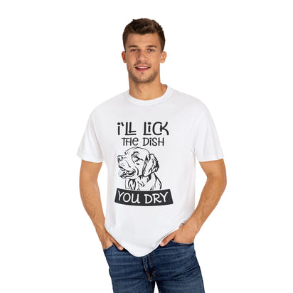 Unisex-T-Shirt aus stückgefärbtem Material