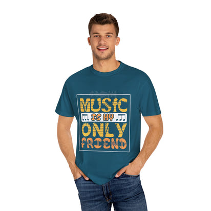 (Música)Camiseta unisex teñida en prenda