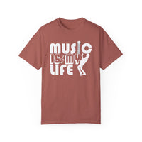 (Música)Camiseta unisex teñida en prenda