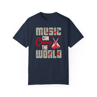 (Música)Camiseta unisex teñida en prenda