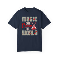 (Música)Camiseta unisex teñida en prenda