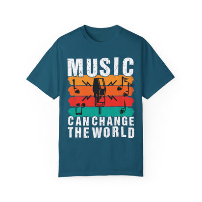 (Música)Camiseta unisex teñida en prenda