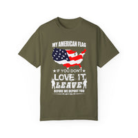 Militärisches Unisex-T-Shirt, stückgefärbt