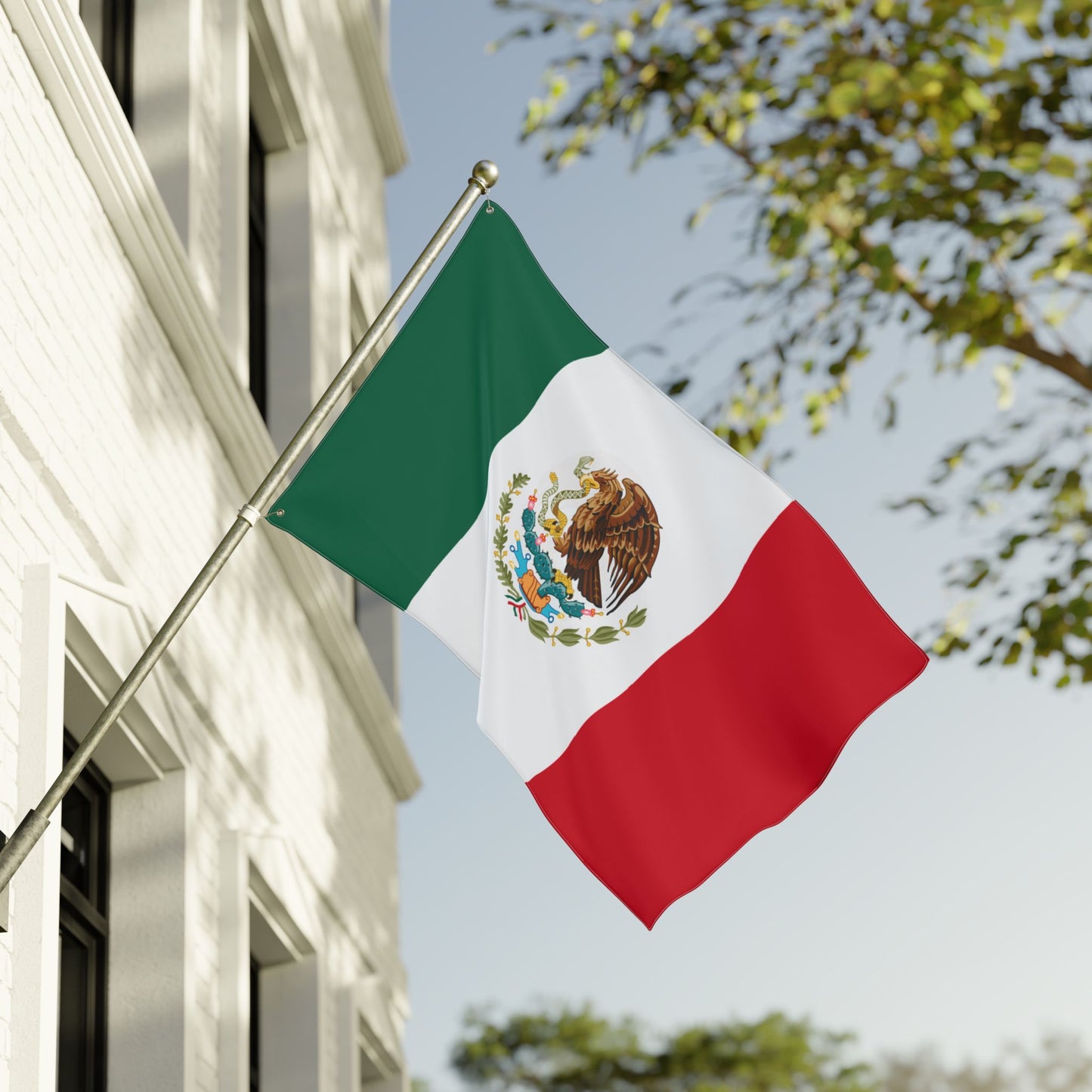 Mexikanische Doppelflagge, farbenfrohe Heimdekoration, Gartenparty-Dekoration, Festtagsgeschenk