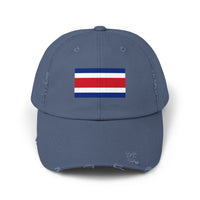 Retro-Cap mit Flaggenmotiv im Used-Look | Unisex-Cap mit Costa-Rica-Motiv – perfekt für Freizeit, Outdoor-Abenteuer, Sommerfeste, Reisen und als Geschenk für Sie und Ihn