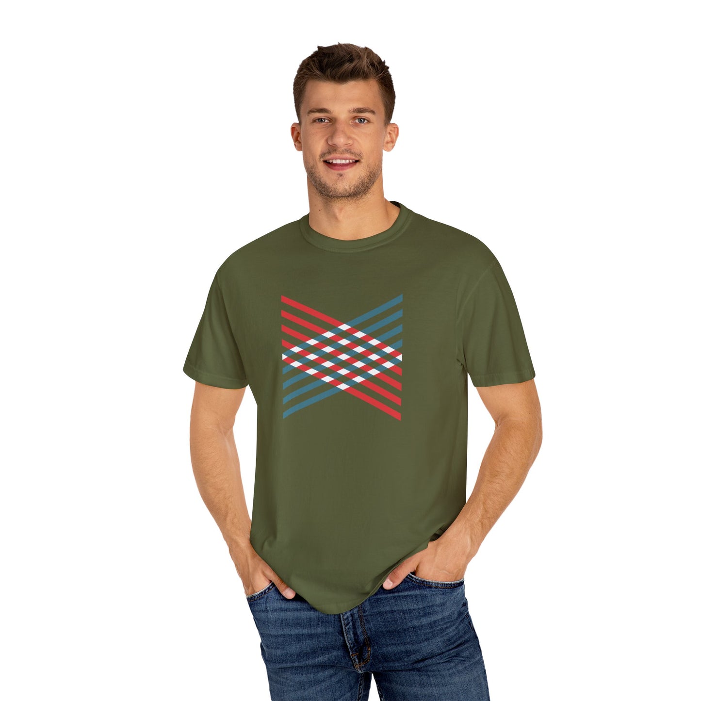 (Geometry)Unisex Garment-Dyed T-shirt