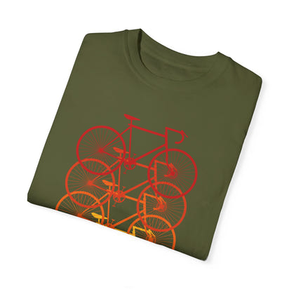 Unisex-Fahrrad-T-Shirt, stückgefärbt