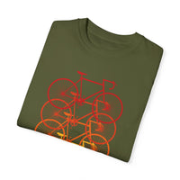 Unisex-Fahrrad-T-Shirt, stückgefärbt