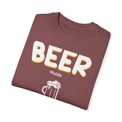 Unisex-T-Shirt mit Alkohol-Motiv, stückgefärbt