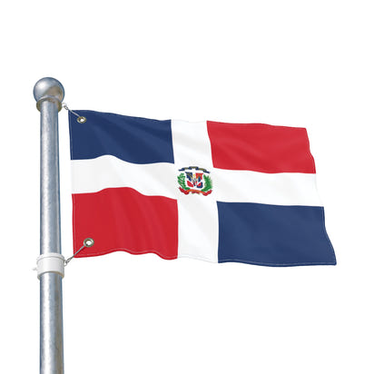 Bandera de República Dominicana de doble cara, decoración de exteriores, barbacoa de verano, orgullo nacional, hogar y jardín, eventos deportivos, regalos