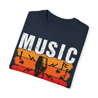 (Música)Camiseta unisex teñida en prenda
