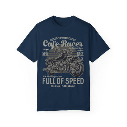 (Motorrad) Unisex-T-Shirt, stückgefärbt