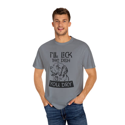 Unisex-T-Shirt aus stückgefärbtem Material