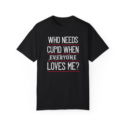 (Valentinstag) Unisex-T-Shirt aus stückgefärbtem Material