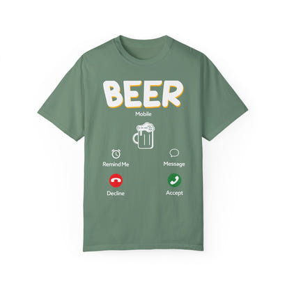 Unisex-T-Shirt mit Alkohol-Motiv, stückgefärbt
