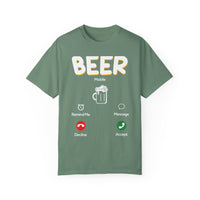 Unisex-T-Shirt mit Alkohol-Motiv, stückgefärbt