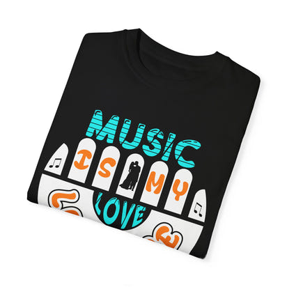 (Música)Camiseta unisex teñida en prenda