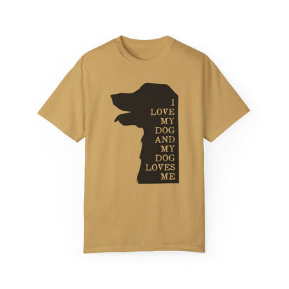 Unisex-T-Shirt aus stückgefärbtem Material