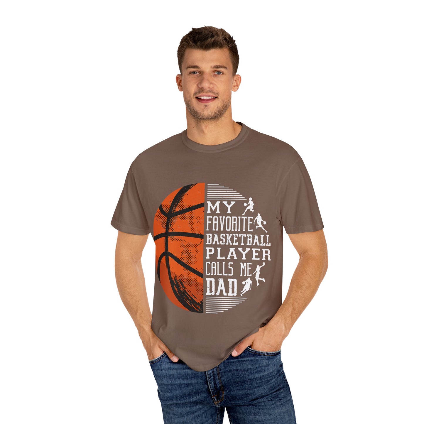 Mein Lieblingsbasketballspieler nennt mich Papa – T-Shirt, Unisex-Sportshirt, Geschenk für sportbegeisterte Väter, Vatertag, Basketball-Fan-Shirt