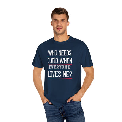 (Valentinstag) Unisex-T-Shirt aus stückgefärbtem Material