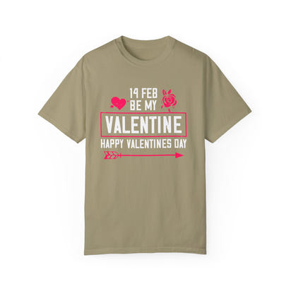 (Valentinstag) Unisex-T-Shirt aus stückgefärbtem Material