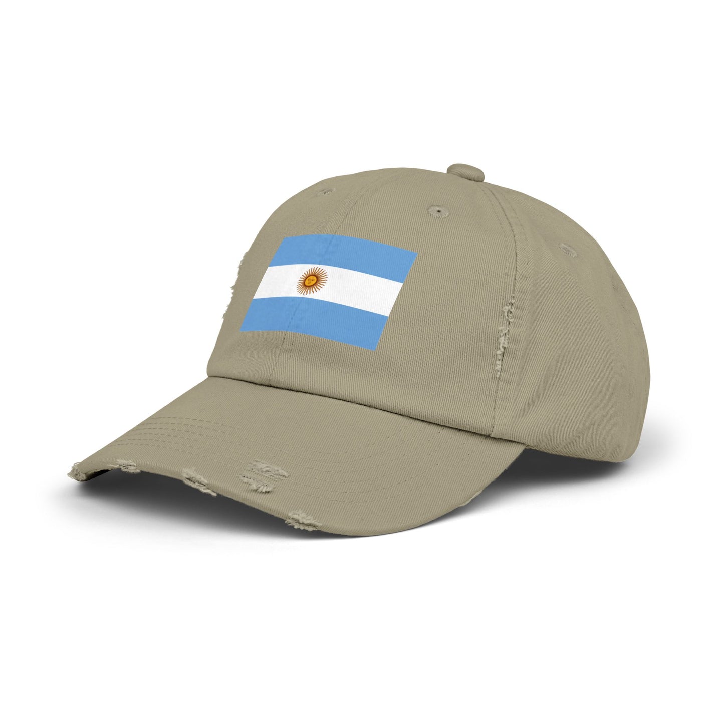 Stylische Unisex-Kappe im Used-Look mit argentinischer Flagge – Lässige Mütze, Modeaccessoire, Geschenkidee, Reisebegleiter, Fanartikel
