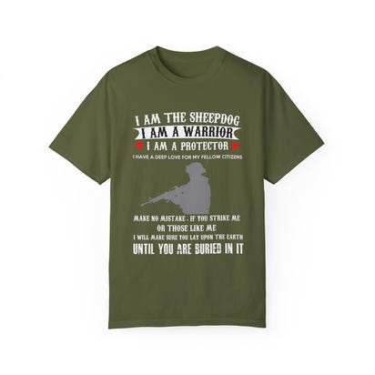Militärisches Unisex-T-Shirt, stückgefärbt