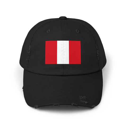 Unisex-Cap mit peruanischer Flagge im Used-Look, lässige Mütze, verstellbare Kappe, Geschenk für Reisende, Sommeraccessoire, Sportkappe