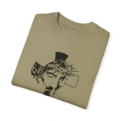 (Cristian) Unisex-T-Shirt aus stückgefärbtem Material