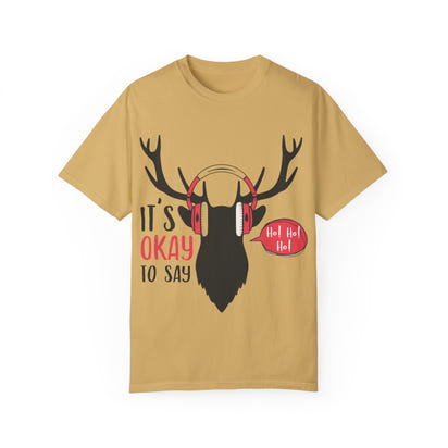 Weihnachtliches Unisex-T-Shirt, stückgefärbt 1