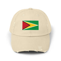 Guyanese Pride Distressed Cap | Unisex Flag Hat for Festivals, Sports, Casual Wear, Gifts, and Celebrations