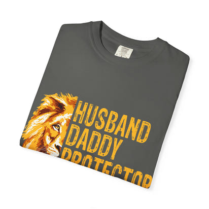 Helden-Papa-T-Shirt, stückgefärbt, perfektes Geschenk zum Vatertag, Geburtstag, für Ehemänner, Beschützer-T-Shirt, Freizeitkleidung