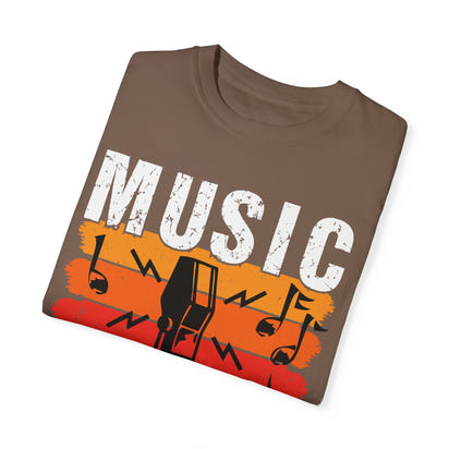 (Música)Camiseta unisex teñida en prenda