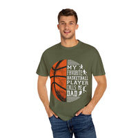 Mein Lieblingsbasketballspieler nennt mich Papa – T-Shirt, Unisex-Sportshirt, Geschenk für sportbegeisterte Väter, Vatertag, Basketball-Fan-Shirt