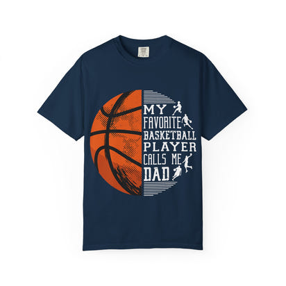 Mein Lieblingsbasketballspieler nennt mich Papa – T-Shirt, Unisex-Sportshirt, Geschenk für sportbegeisterte Väter, Vatertag, Basketball-Fan-Shirt