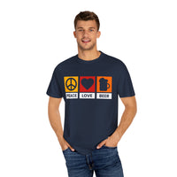 Unisex-T-Shirt aus stückgefärbtem Material