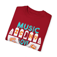 (Música)Camiseta unisex teñida en prenda