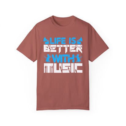 (Música)Camiseta unisex teñida en prenda